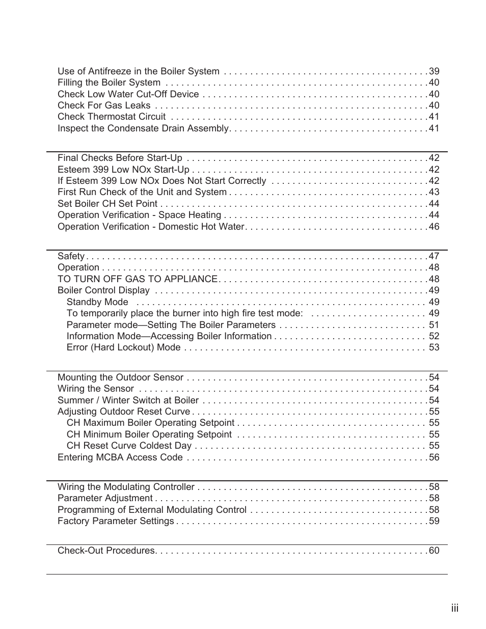 AERCO Esteem O&M Manual User Manual | Page 5 / 98