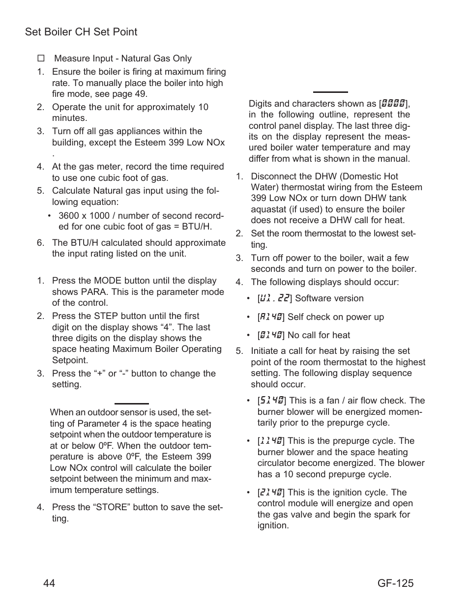 U1.22 | AERCO Esteem O&M Manual User Manual | Page 50 / 98