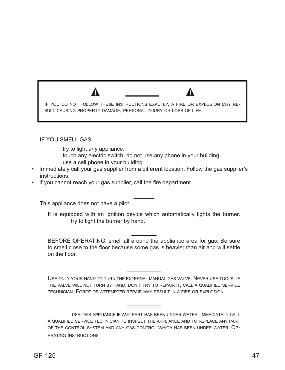 Chapter 12 operating instructions, Warning, Safety | Gf-125 | AERCO Esteem O&M Manual User Manual | Page 53 / 98