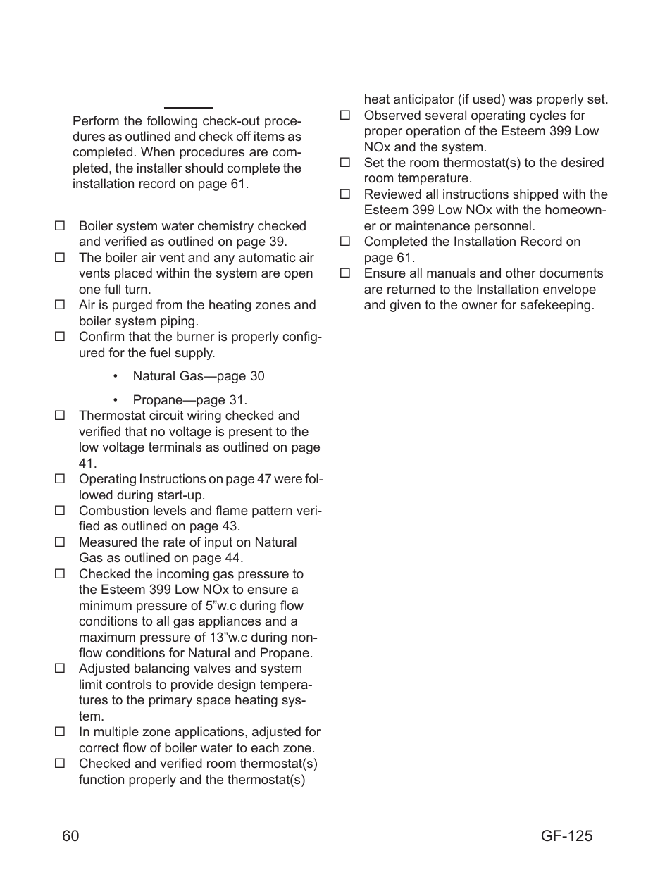 Chapter 15 check-out procedures | AERCO Esteem O&M Manual User Manual | Page 66 / 98