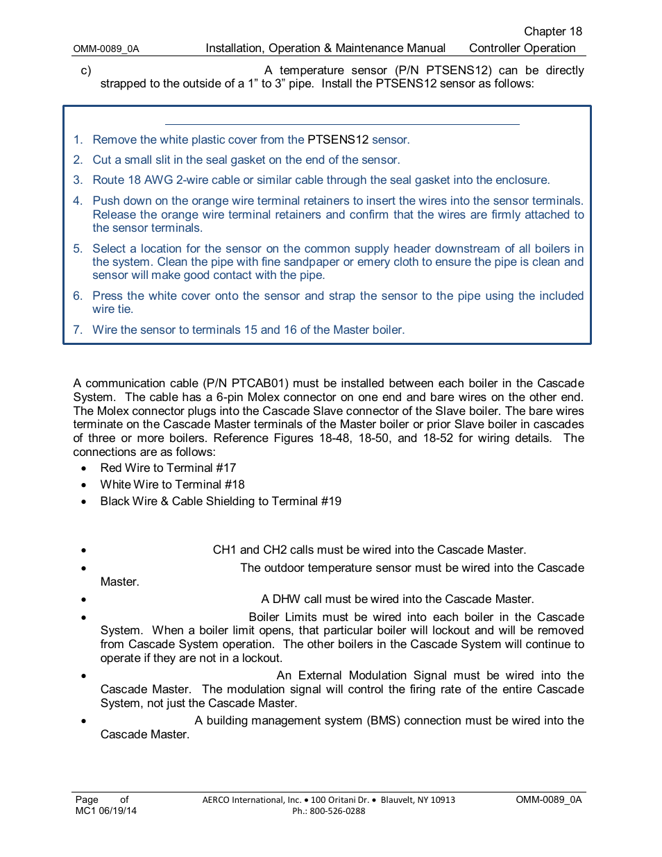 AERCO Esteem Boiler with EZ-Set Controller User Manual | Page 149 / 188