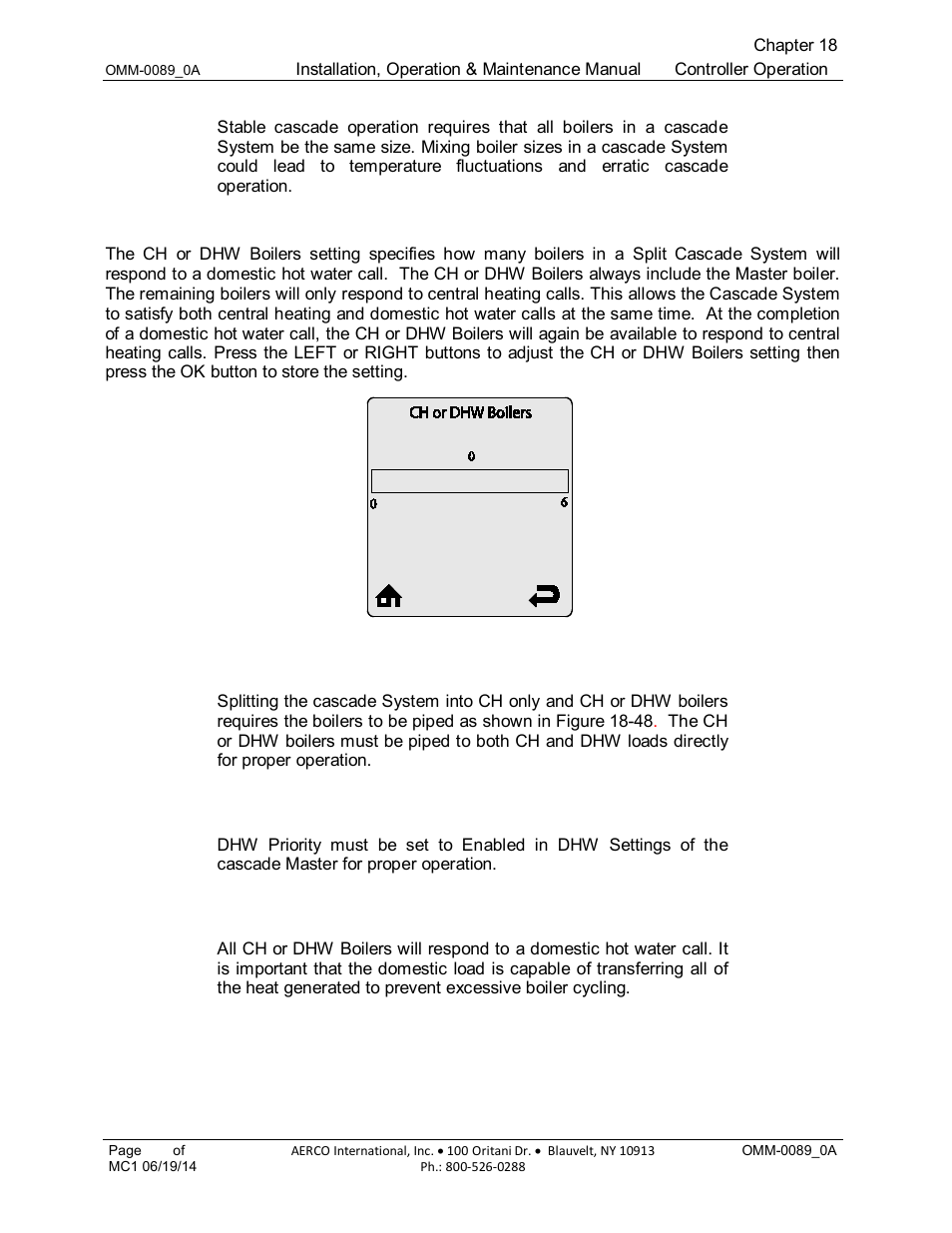 8 ch or dhw boilers (default: 0) | AERCO Esteem Boiler with EZ-Set Controller User Manual | Page 162 / 188