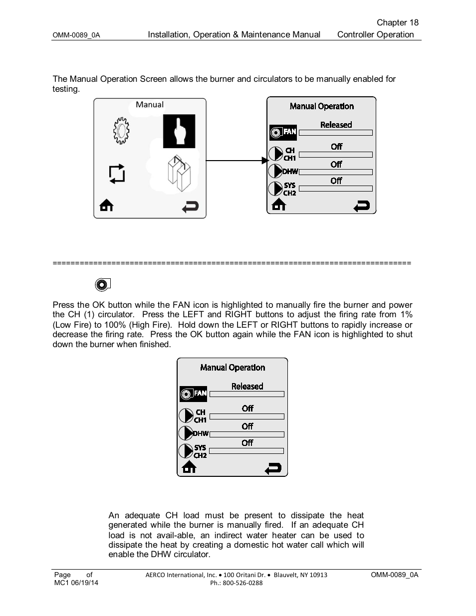 10 manual operation, 1 fan parameter, Fan parameter | AERCO Esteem Boiler with EZ-Set Controller User Manual | Page 171 / 188