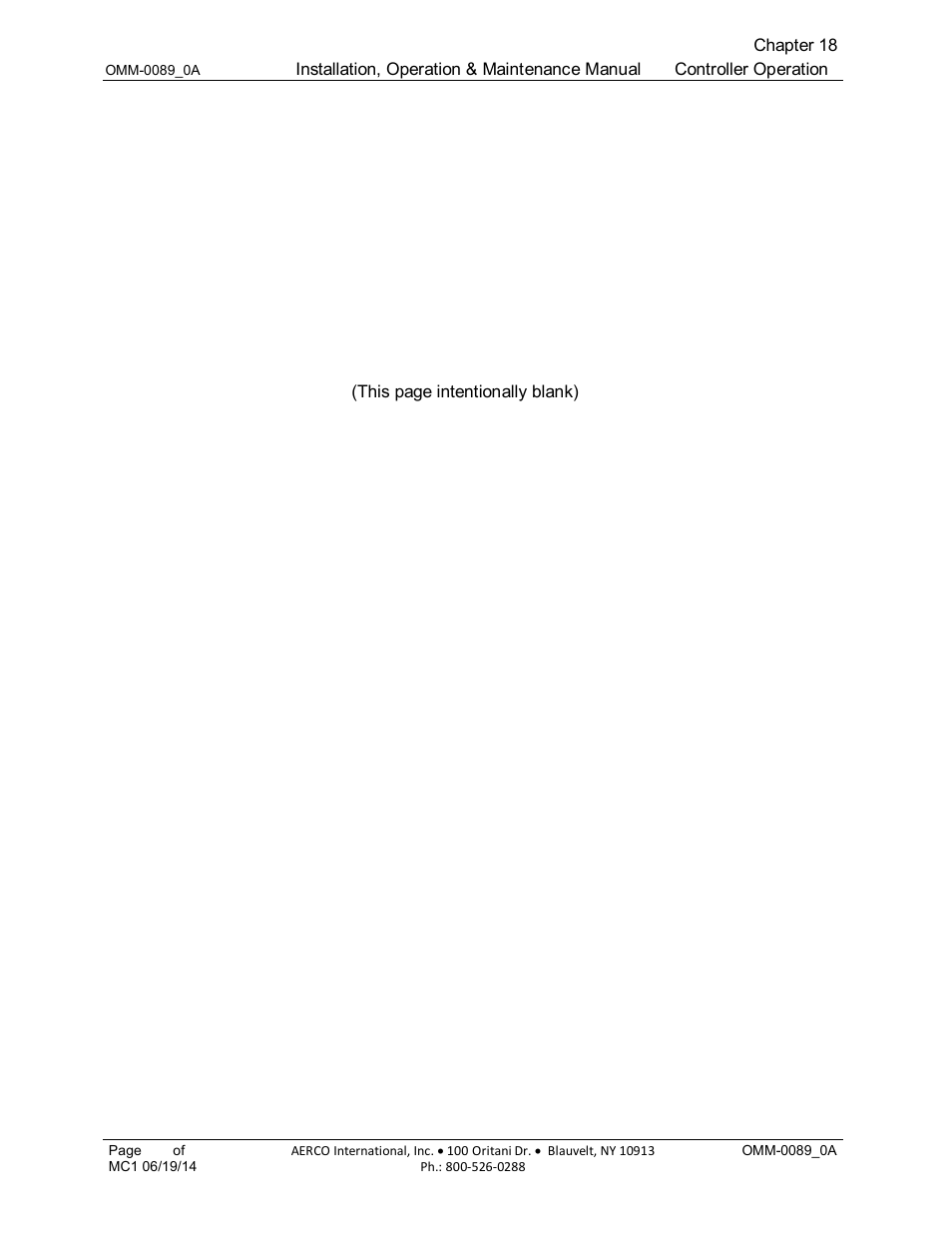 AERCO Esteem Boiler with EZ-Set Controller User Manual | Page 174 / 188