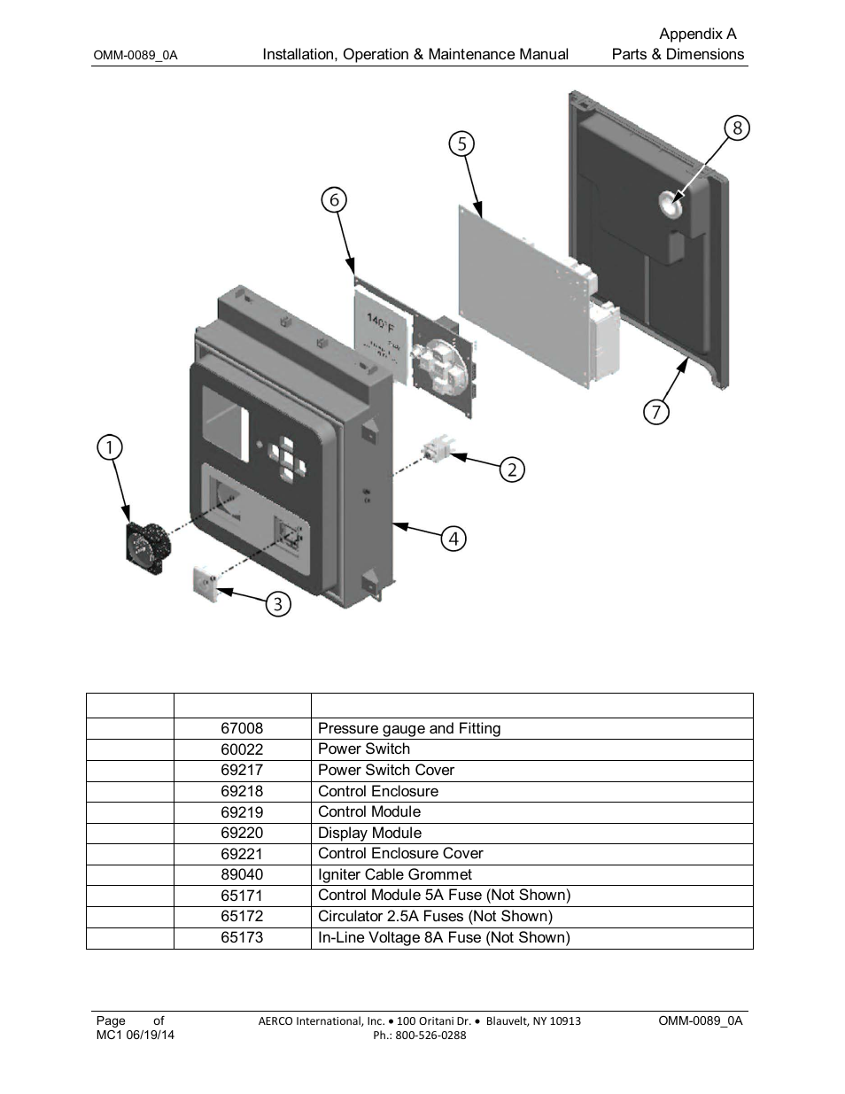 AERCO Esteem Boiler with EZ-Set Controller User Manual | Page 179 / 188