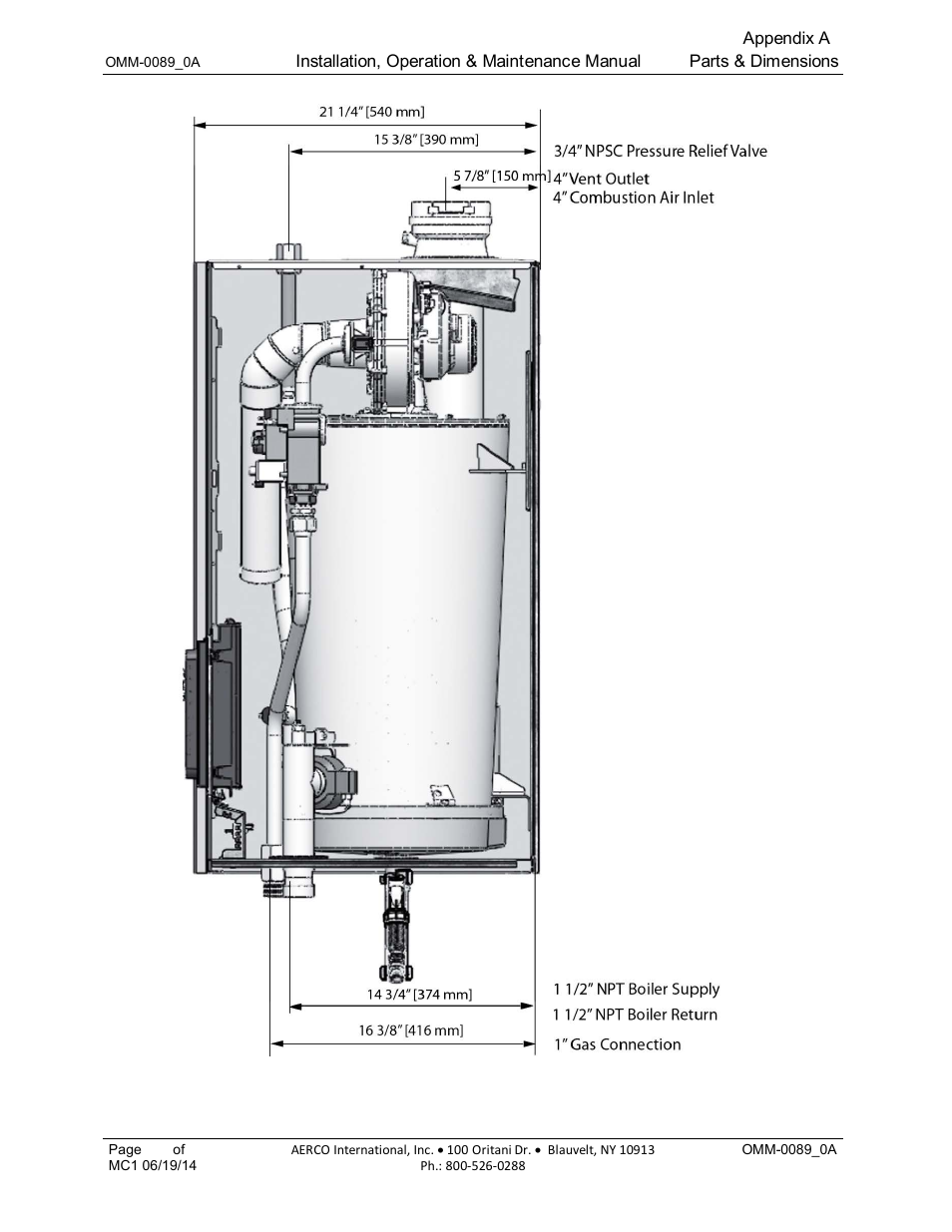 AERCO Esteem Boiler with EZ-Set Controller User Manual | Page 181 / 188