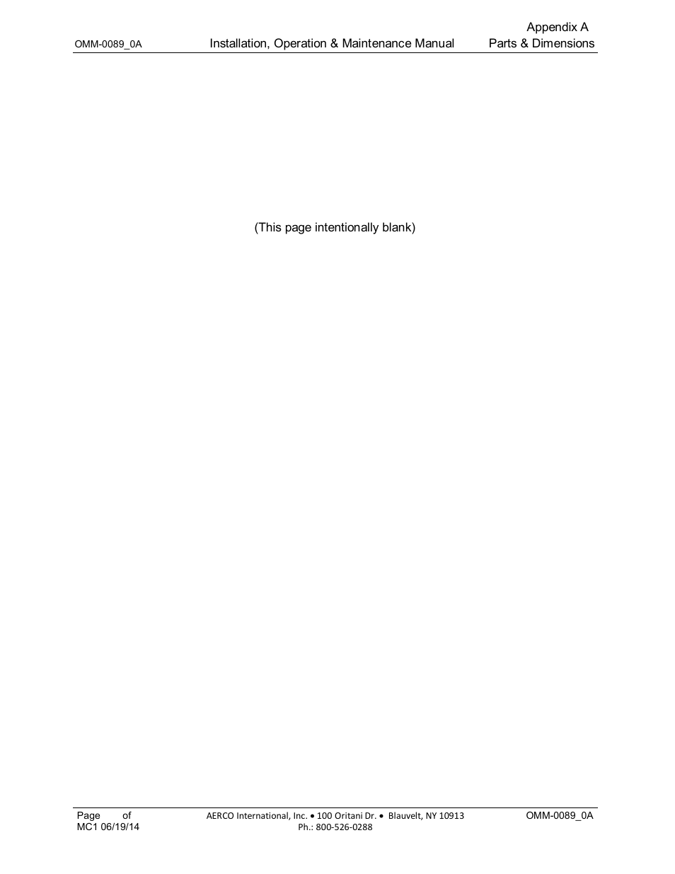 AERCO Esteem Boiler with EZ-Set Controller User Manual | Page 182 / 188