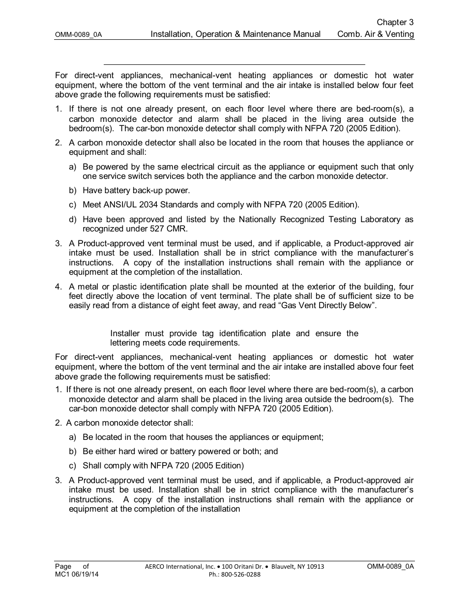 AERCO Esteem Boiler with EZ-Set Controller User Manual | Page 27 / 188