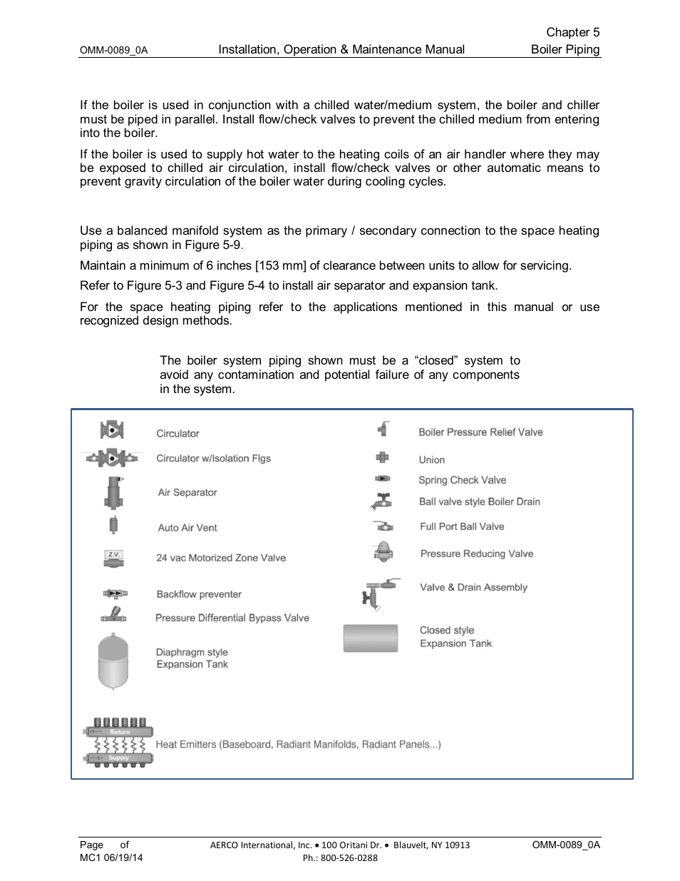 16 system piping—special applications, 17 system piping—multiple units installation | AERCO Esteem Boiler with EZ-Set Controller User Manual | Page 36 / 188