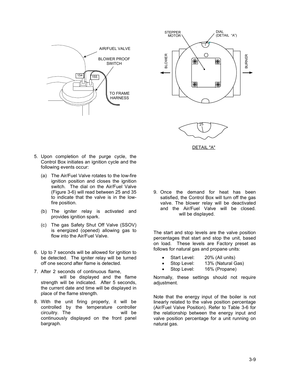9 start/stop levels, Control panel operating procedures | AERCO KC1000 Boiler equipped with C-More version 3.04 User Manual | Page 31 / 108