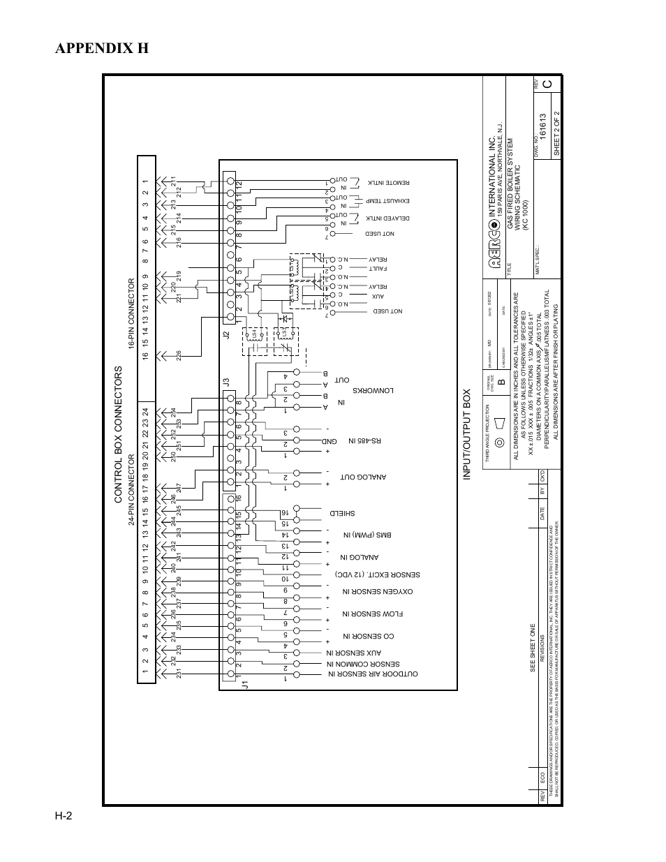 Appendix h | AERCO KC1000 Low NOx Boiler equipped with C-More version 3.04 User Manual | Page 104 / 113