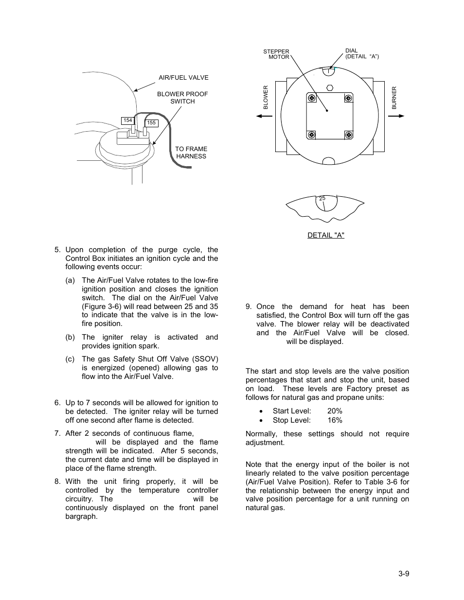 9 start/stop levels, Control panel operating procedures | AERCO KC1000 Low NOx Boiler equipped with C-More version 3.04 User Manual | Page 31 / 113