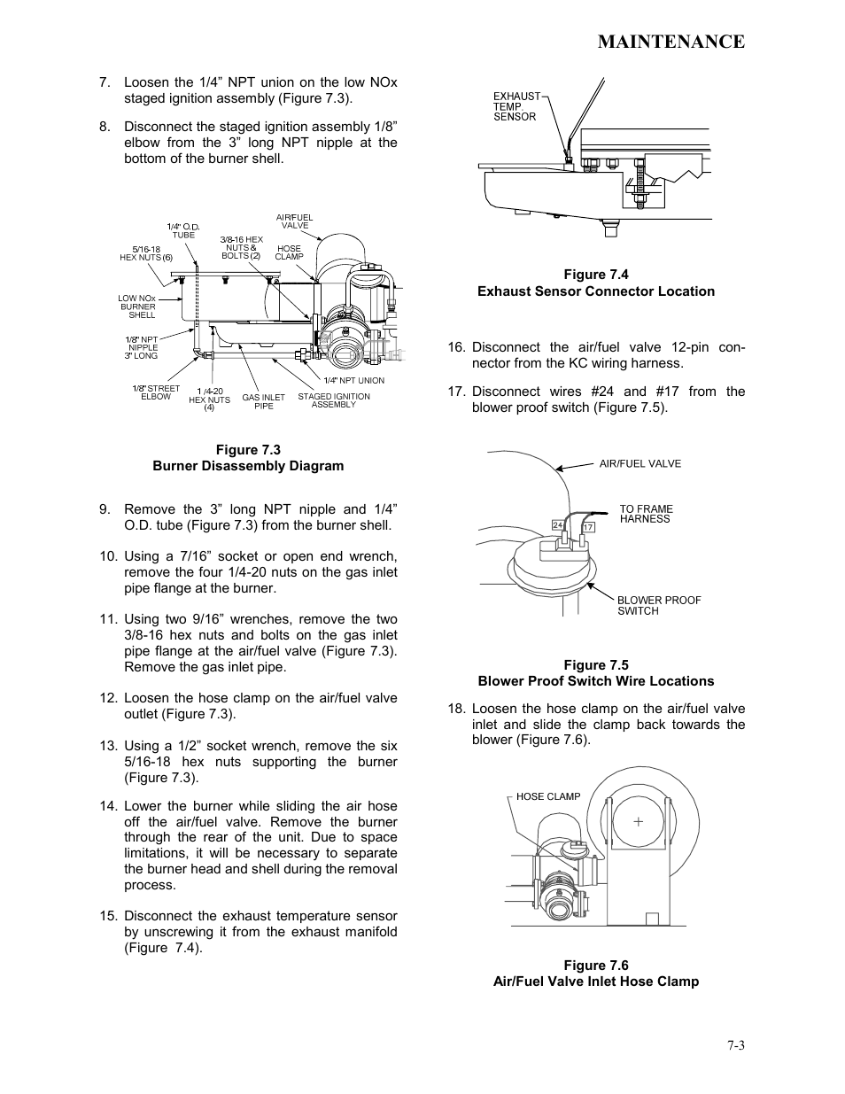 Maintenance | AERCO KC1000 Low NOx Boiler equipped with C-More 2003 User Manual | Page 53 / 101