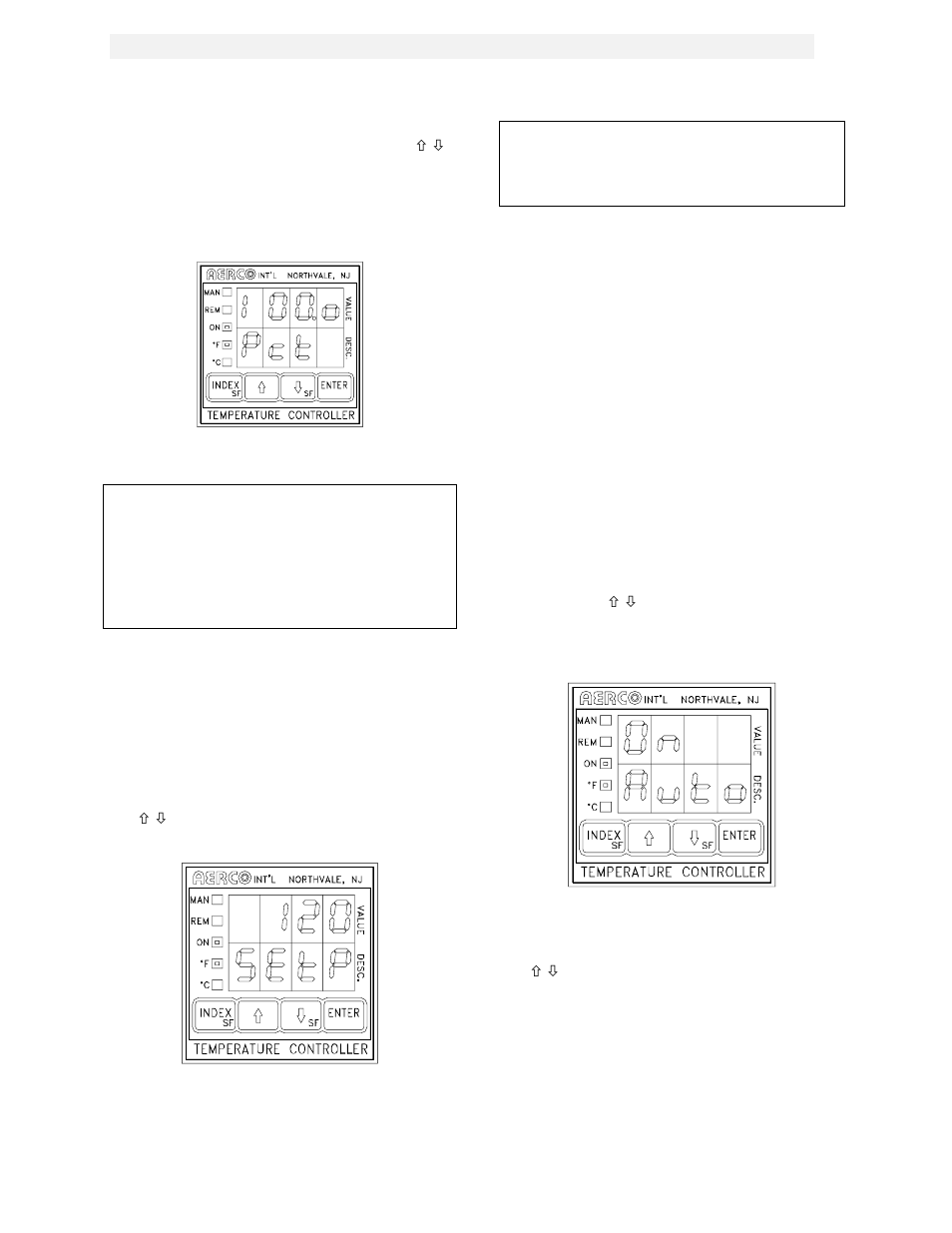 Figure 3.4, Percent of firing rate display, Figure 3.5 | Setpoint display, Figure 3.6, Auto/ manual display with auto on, Control panel operating procedures | AERCO KC1000 Boiler equipped with Mod-Box Controller User Manual | Page 17 / 82