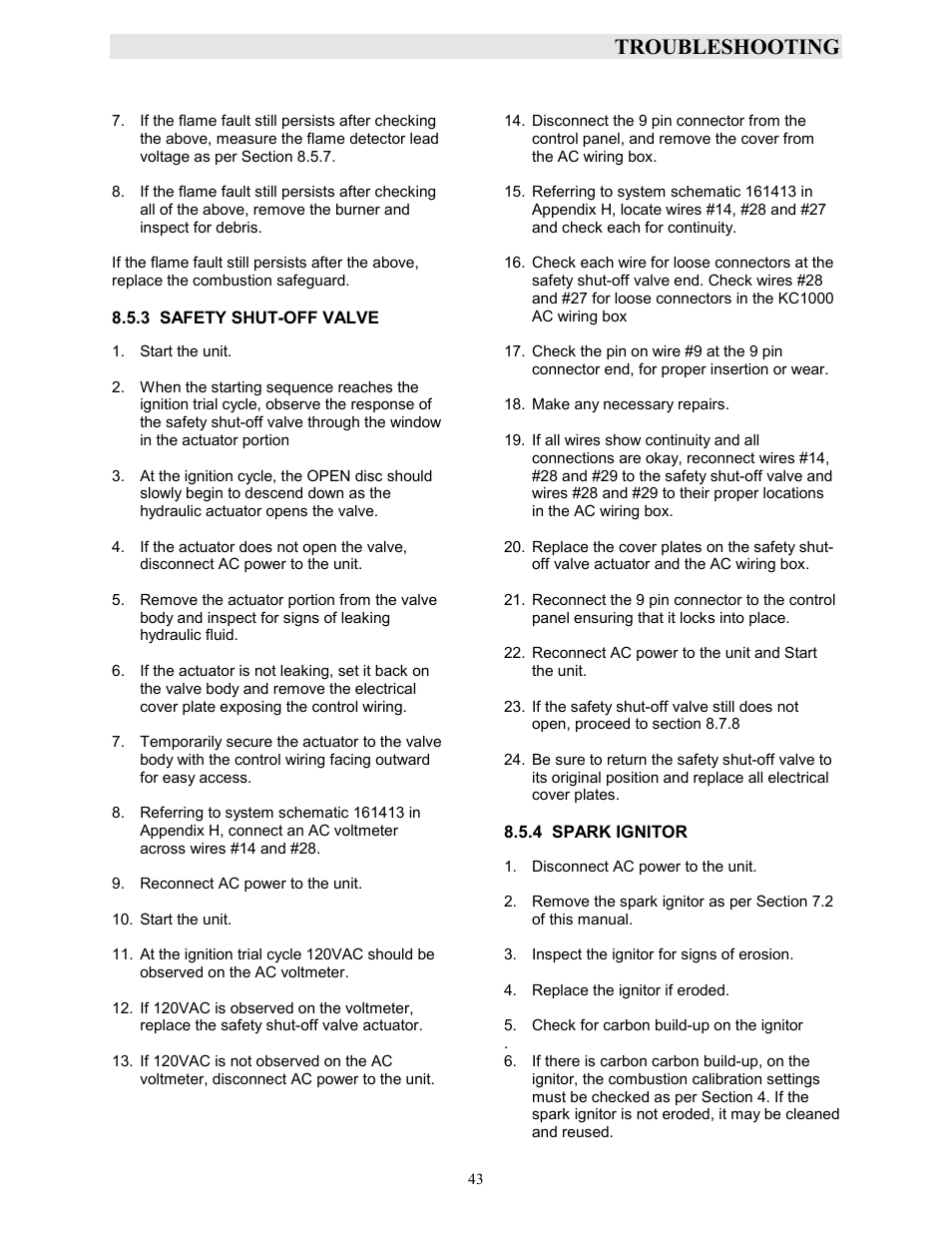 Troubleshooting | AERCO KC1000 Boiler equipped with Mod-Box Controller User Manual | Page 48 / 82