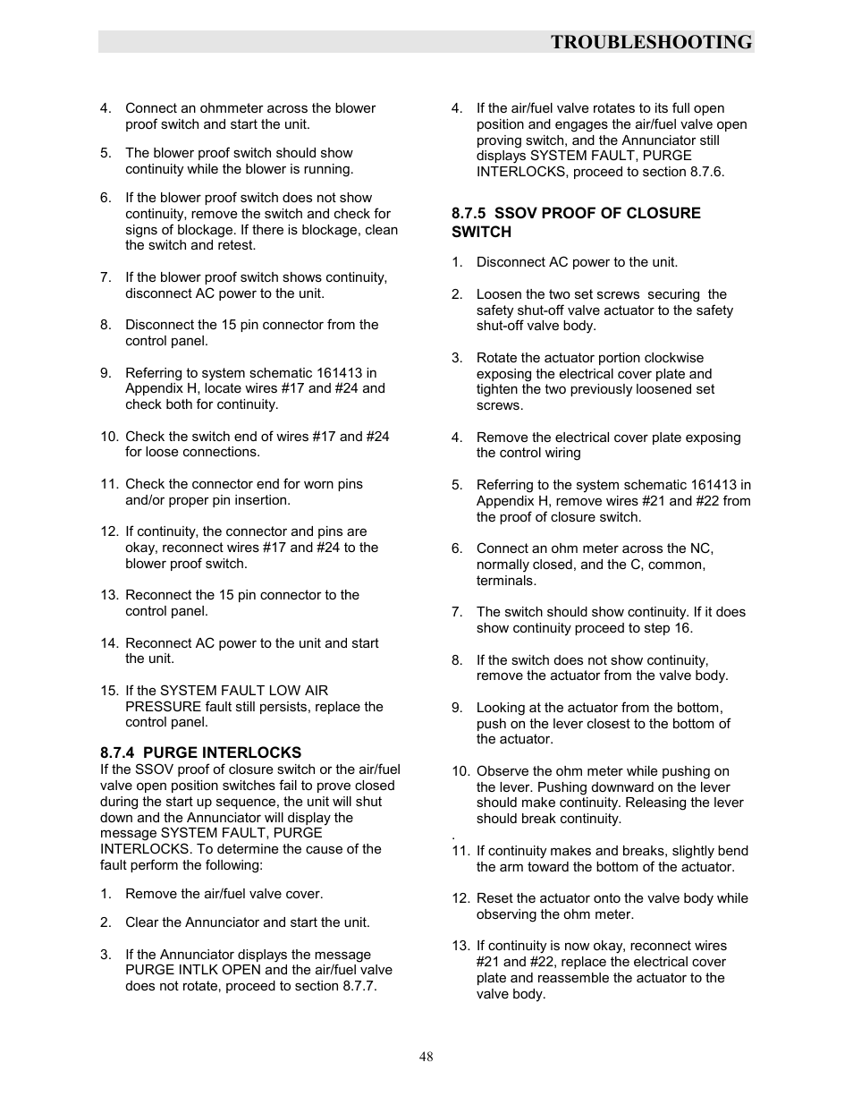 Troubleshooting | AERCO KC1000 Boiler equipped with Mod-Box Controller User Manual | Page 53 / 82