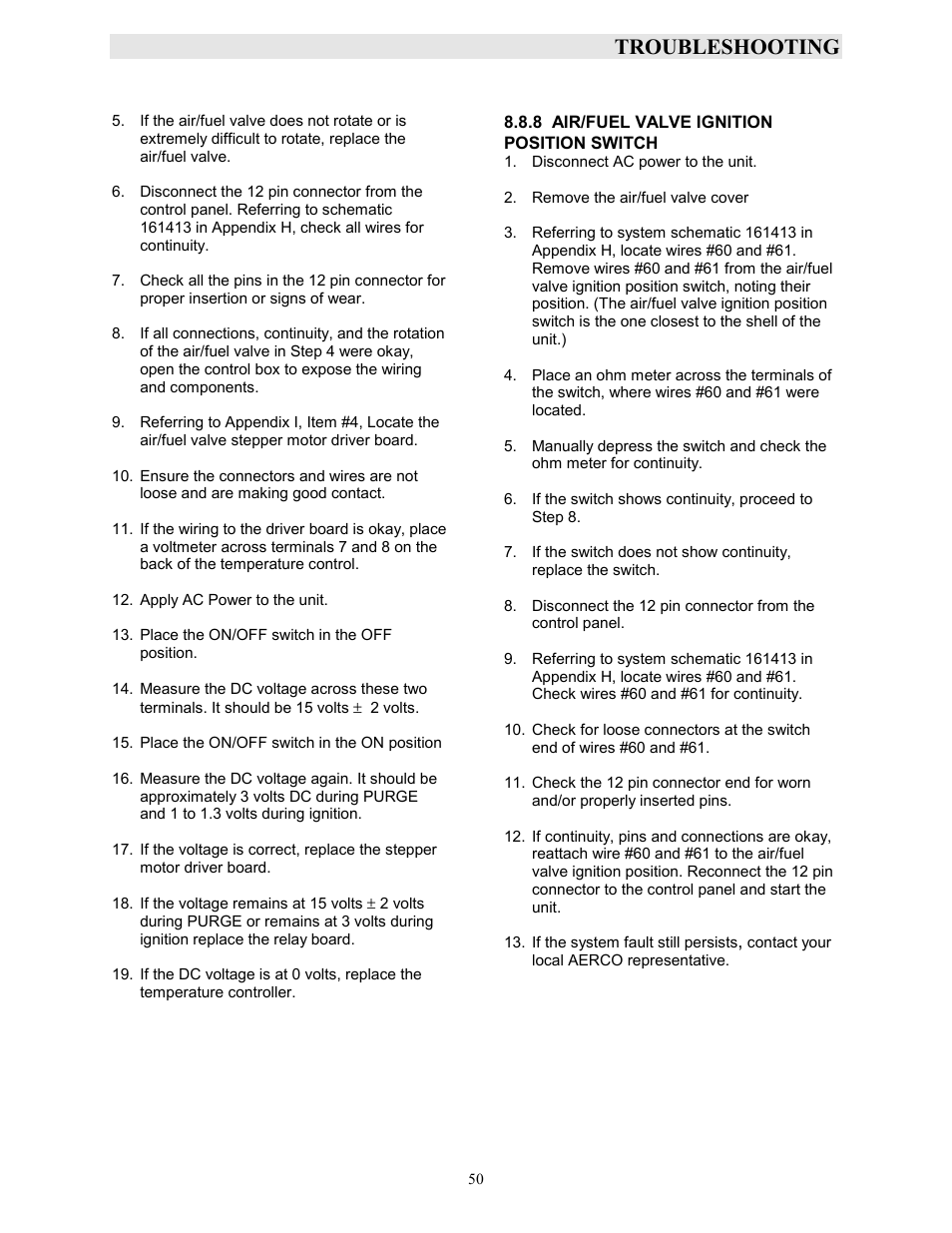 Troubleshooting | AERCO KC1000 Boiler equipped with Mod-Box Controller User Manual | Page 55 / 82