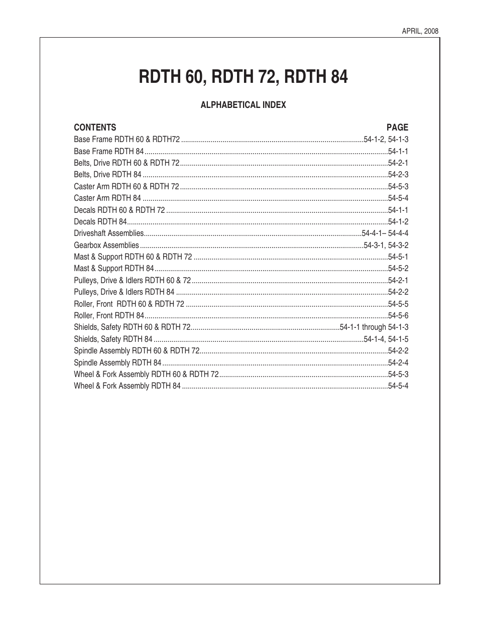 Bush Hog RDTH SERIES RDTH 72 User Manual | Page 2 / 28