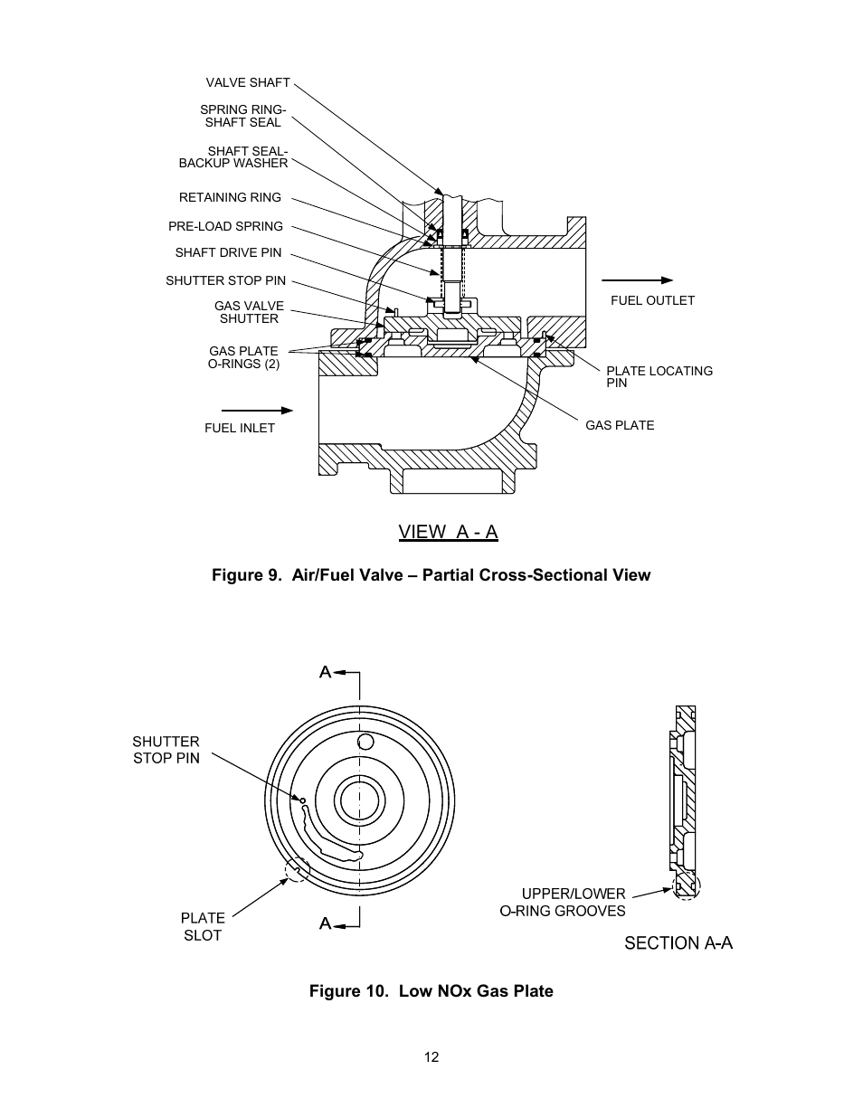 View a - a | AERCO KC Standard to Low NOx Convertion Instructions User Manual | Page 12 / 43