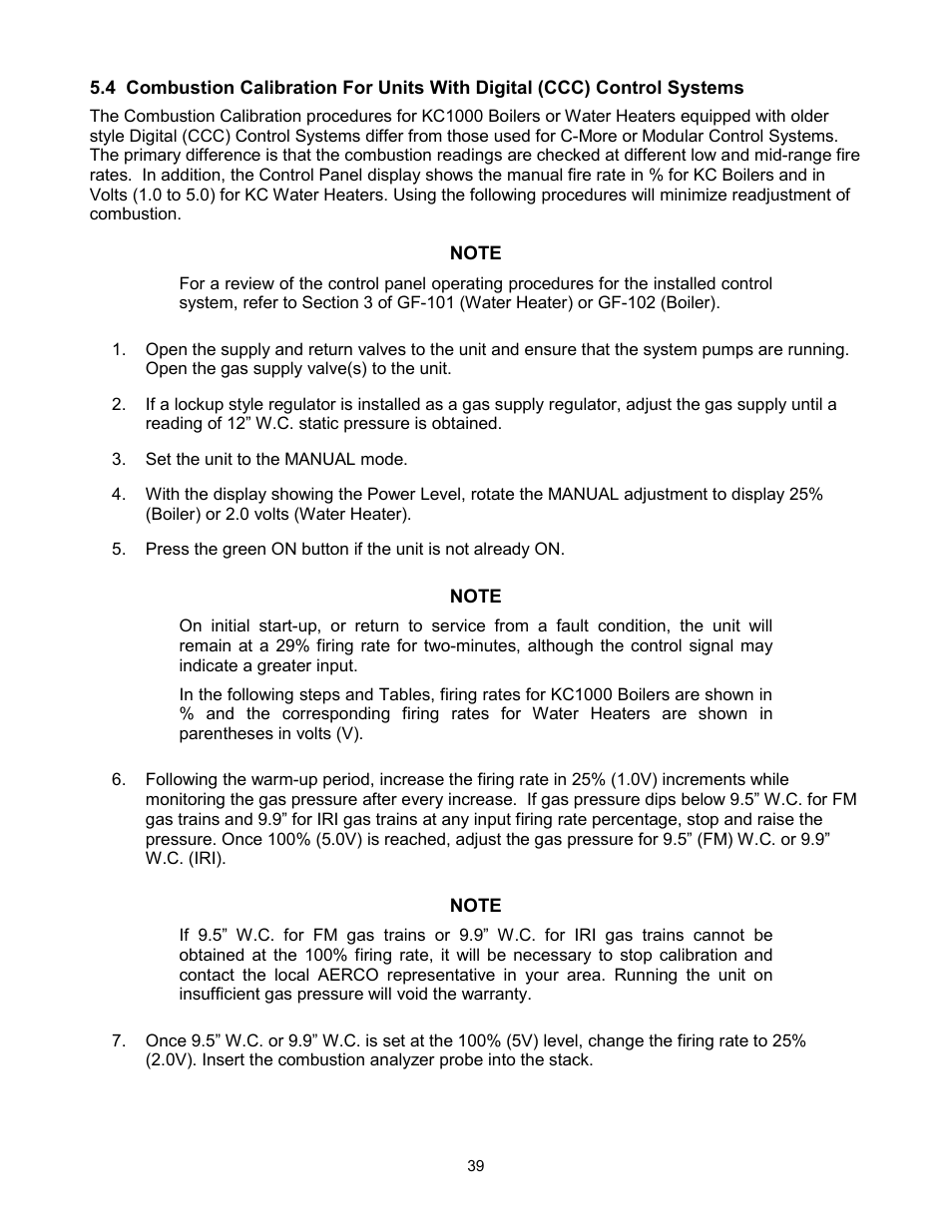 AERCO KC Standard to Low NOx Convertion Instructions User Manual | Page 39 / 43