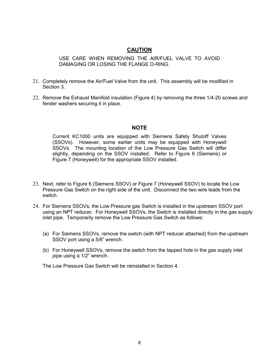 AERCO KC Standard to Low NOx Convertion Instructions User Manual | Page 8 / 43