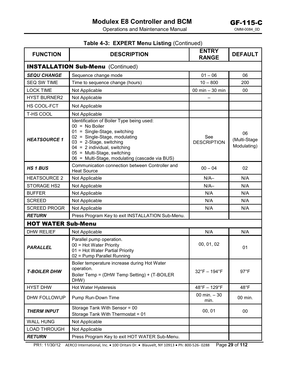 Gf-115-c, Modulex e8 controller and bcm | AERCO Modulex E8 Controls Guide User Manual | Page 29 / 112