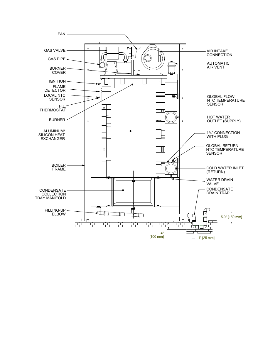 Installation, operation & maintenance, Figure 1-2. modulex main components, 7 boiler freeze protection | AERCO Modulex General Manual User Manual | Page 15 / 62