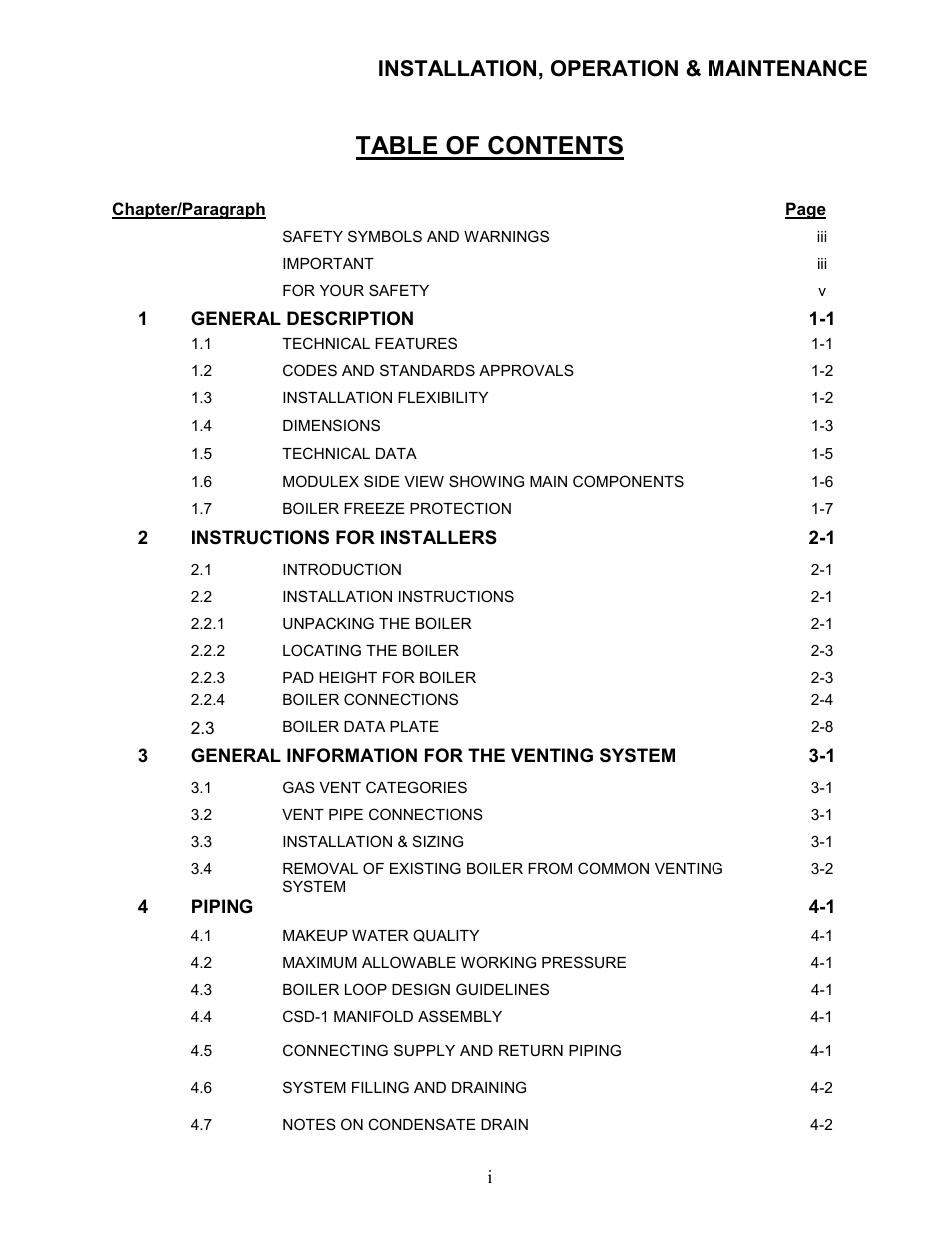 AERCO Modulex High Pressure Manual User Manual | Page 3 / 60