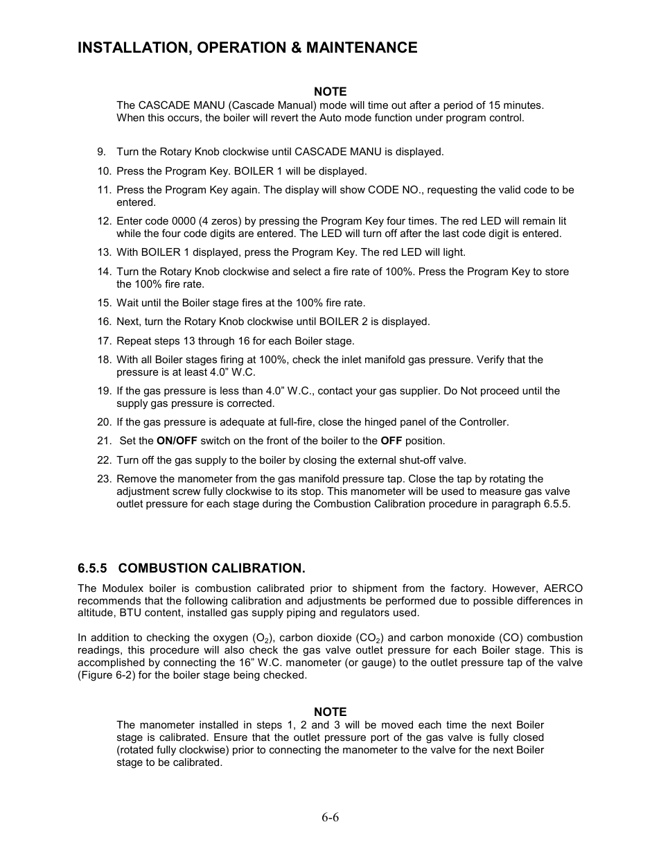 Installation, operation & maintenance | AERCO Modulex High Pressure Manual User Manual | Page 40 / 60