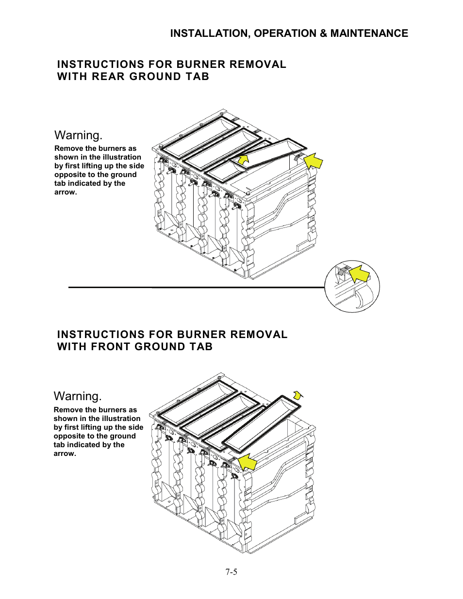 Warning | AERCO Modulex High Pressure Manual User Manual | Page 49 / 60