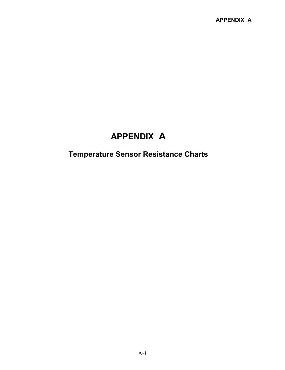 Appendix a - temperature sensor resistance charts, Appendix | AERCO Modulex High Pressure Manual User Manual | Page 51 / 60