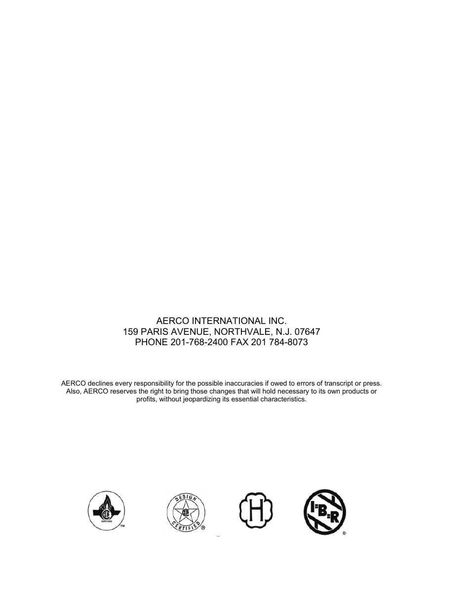 AERCO Modulex High Pressure Manual User Manual | Page 60 / 60