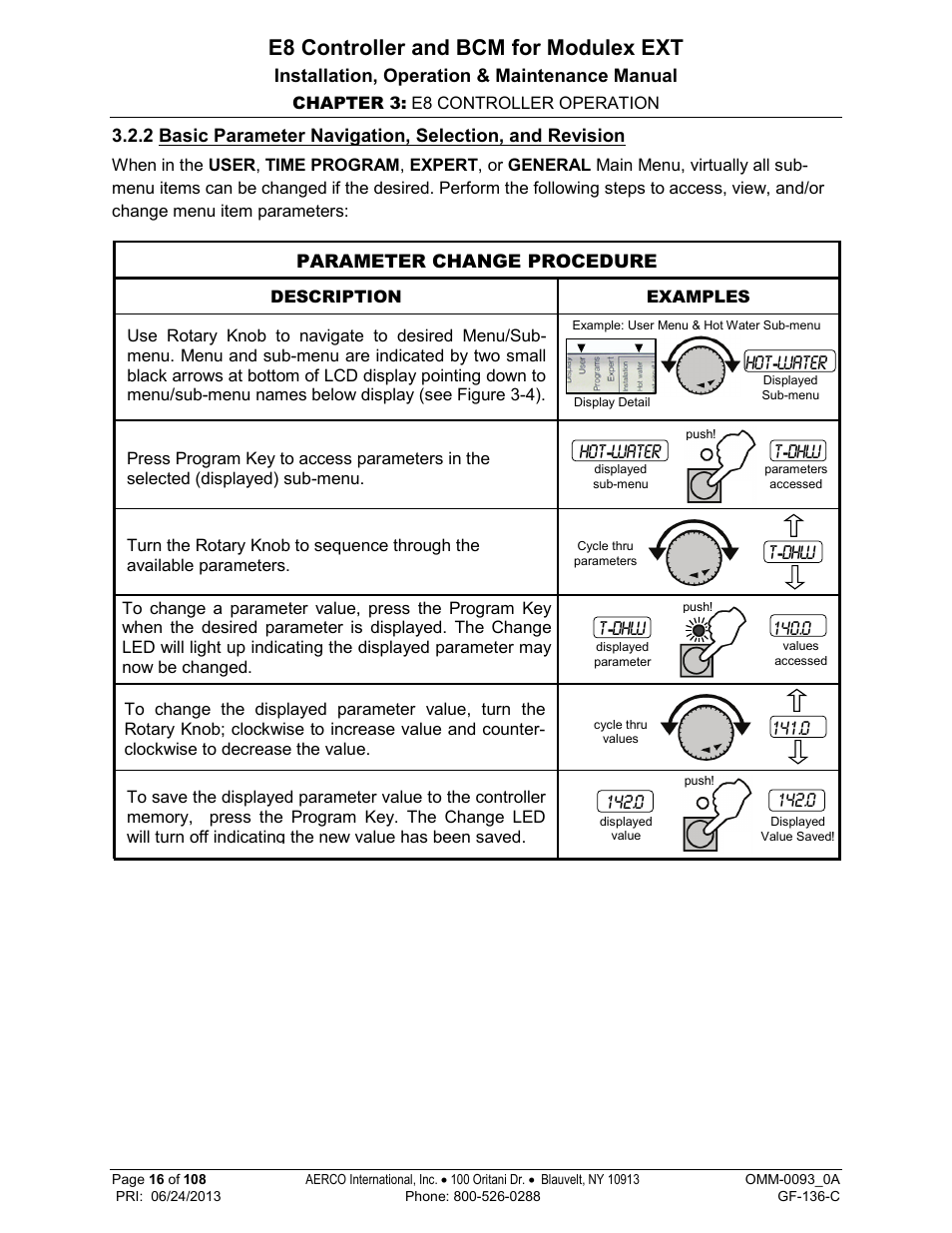 E8 controller and bcm for modulex ext | AERCO Modulex E8 Controller (and BCM) For Modulex EXT Boilers User Manual | Page 16 / 108