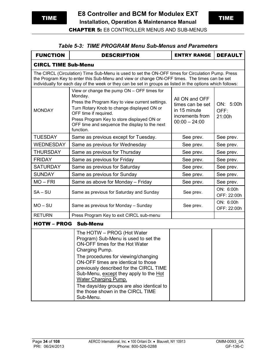 E8 controller and bcm for modulex ext | AERCO Modulex E8 Controller (and BCM) For Modulex EXT Boilers User Manual | Page 34 / 108