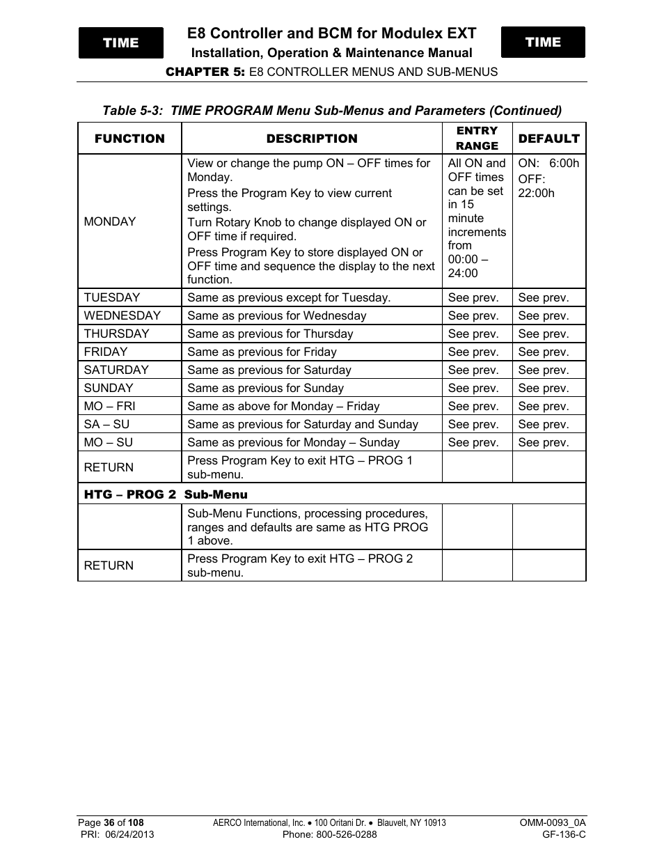 E8 controller and bcm for modulex ext | AERCO Modulex E8 Controller (and BCM) For Modulex EXT Boilers User Manual | Page 36 / 108