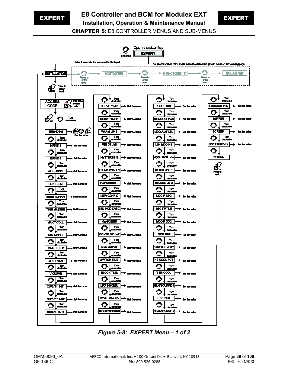 E8 controller and bcm for modulex ext | AERCO Modulex E8 Controller (and BCM) For Modulex EXT Boilers User Manual | Page 39 / 108