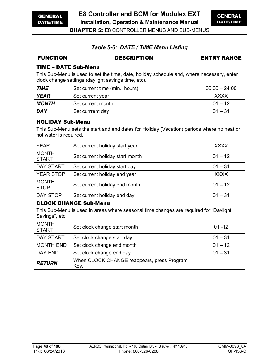 E8 controller and bcm for modulex ext | AERCO Modulex E8 Controller (and BCM) For Modulex EXT Boilers User Manual | Page 48 / 108