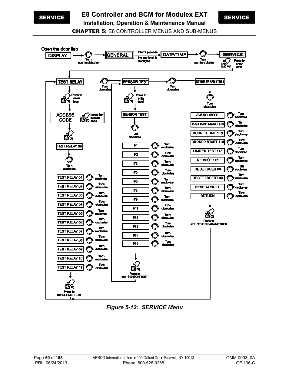E8 controller and bcm for modulex ext | AERCO Modulex E8 Controller (and BCM) For Modulex EXT Boilers User Manual | Page 50 / 108