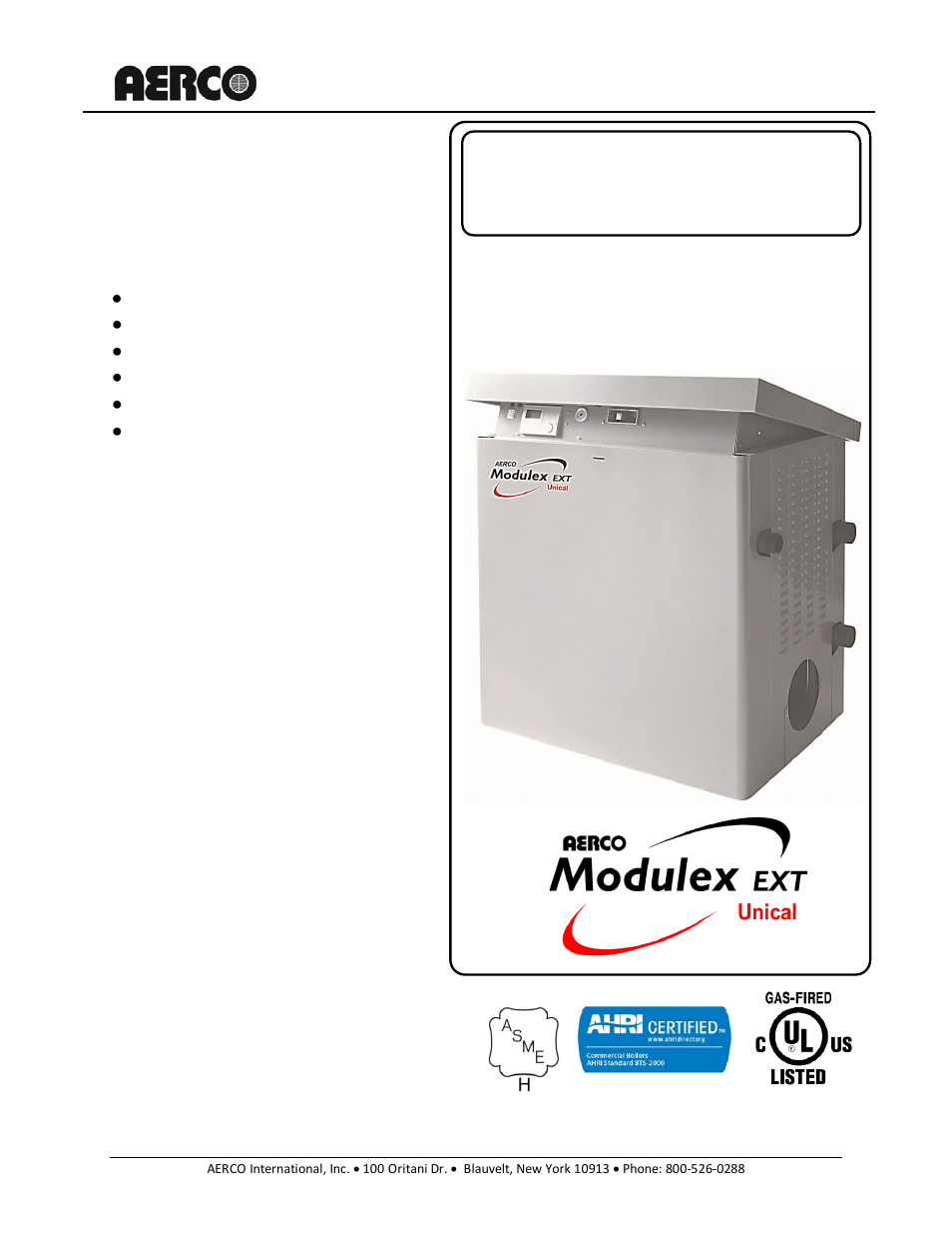 AERCO Modulex EXT 321 - 1123 User Manual | 148 pages