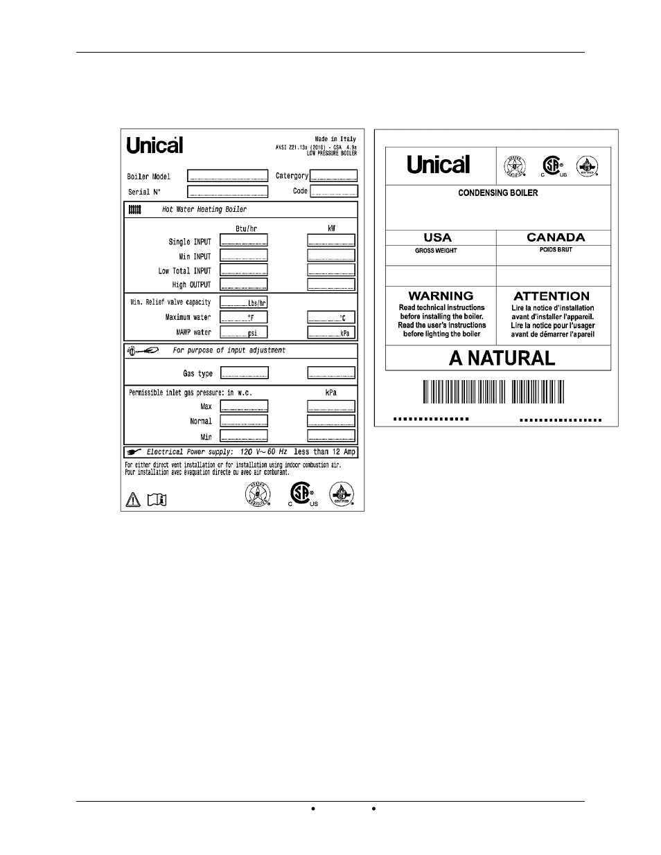 7 data plate | AERCO Modulex EXT 321 - 1123 User Manual | Page 10 / 148