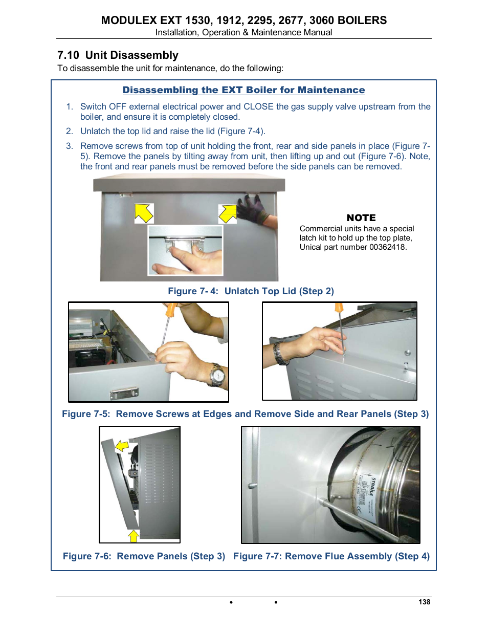 10 unit disassembly, Modulex ext | AERCO Modulex EXT 1530 - 3060 User Manual | Page 119 / 138