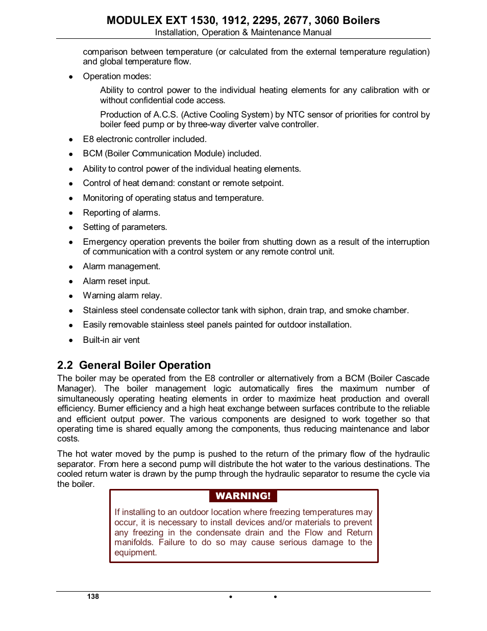 2 general boiler operation, Modulex ext | AERCO Modulex EXT 1530 - 3060 User Manual | Page 16 / 138