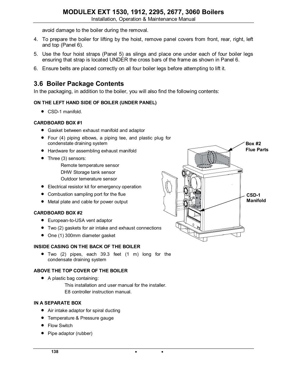 6 boiler package contents, Modulex ext | AERCO Modulex EXT 1530 - 3060 User Manual | Page 24 / 138