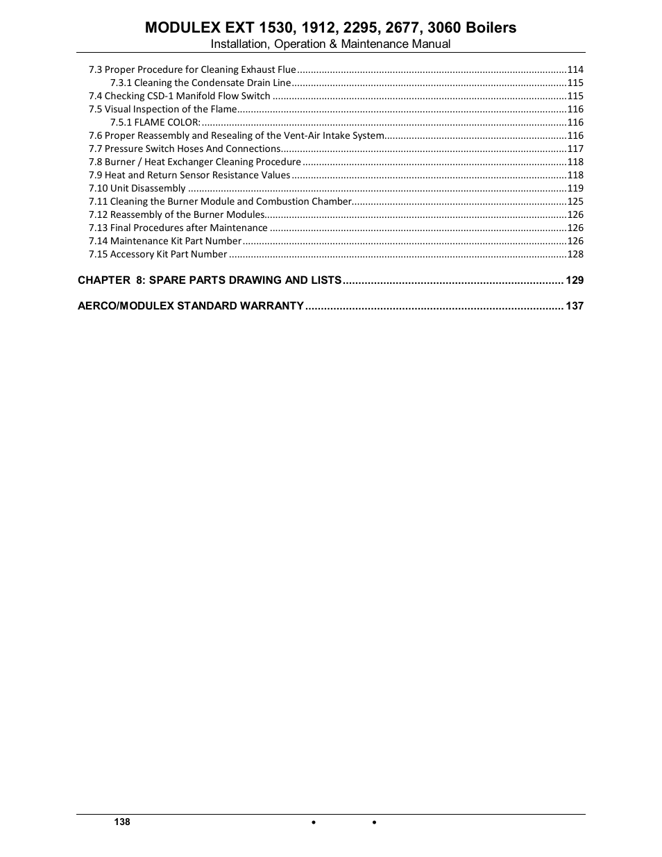 Modulex ext | AERCO Modulex EXT 1530 - 3060 User Manual | Page 6 / 138