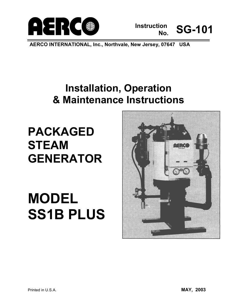 AERCO Steam Generator User Manual | 25 pages