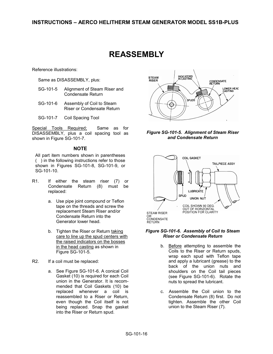 Reassembly | AERCO Steam Generator User Manual | Page 18 / 25