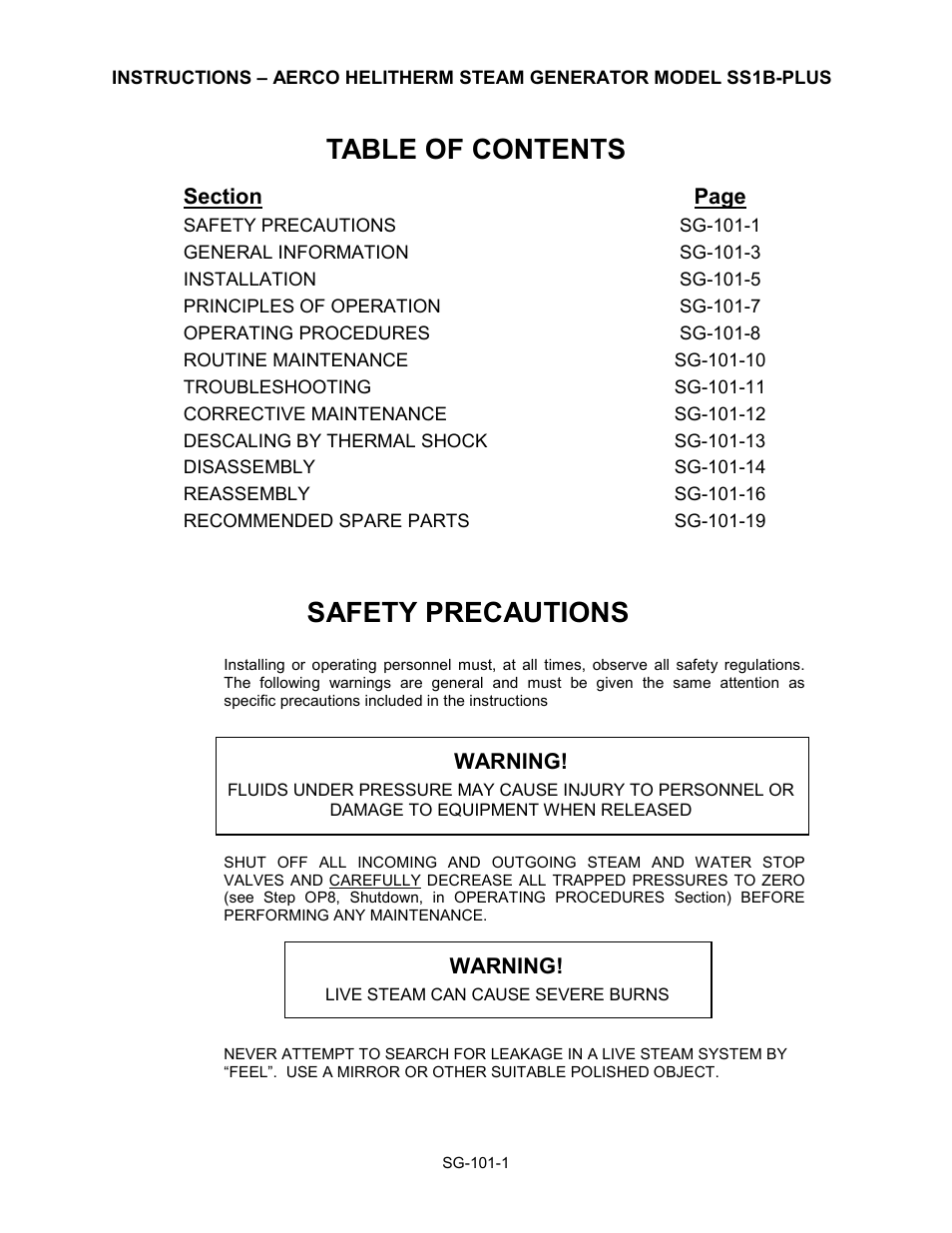 AERCO Steam Generator User Manual | Page 3 / 25