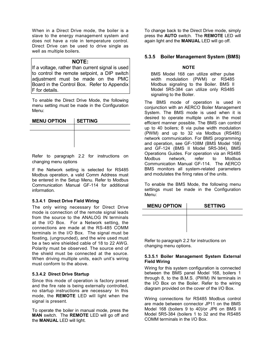 5 boiler management system (bms), Note, C-more control panel operation | AERCO C-More Controls User Manual | Page 33 / 98