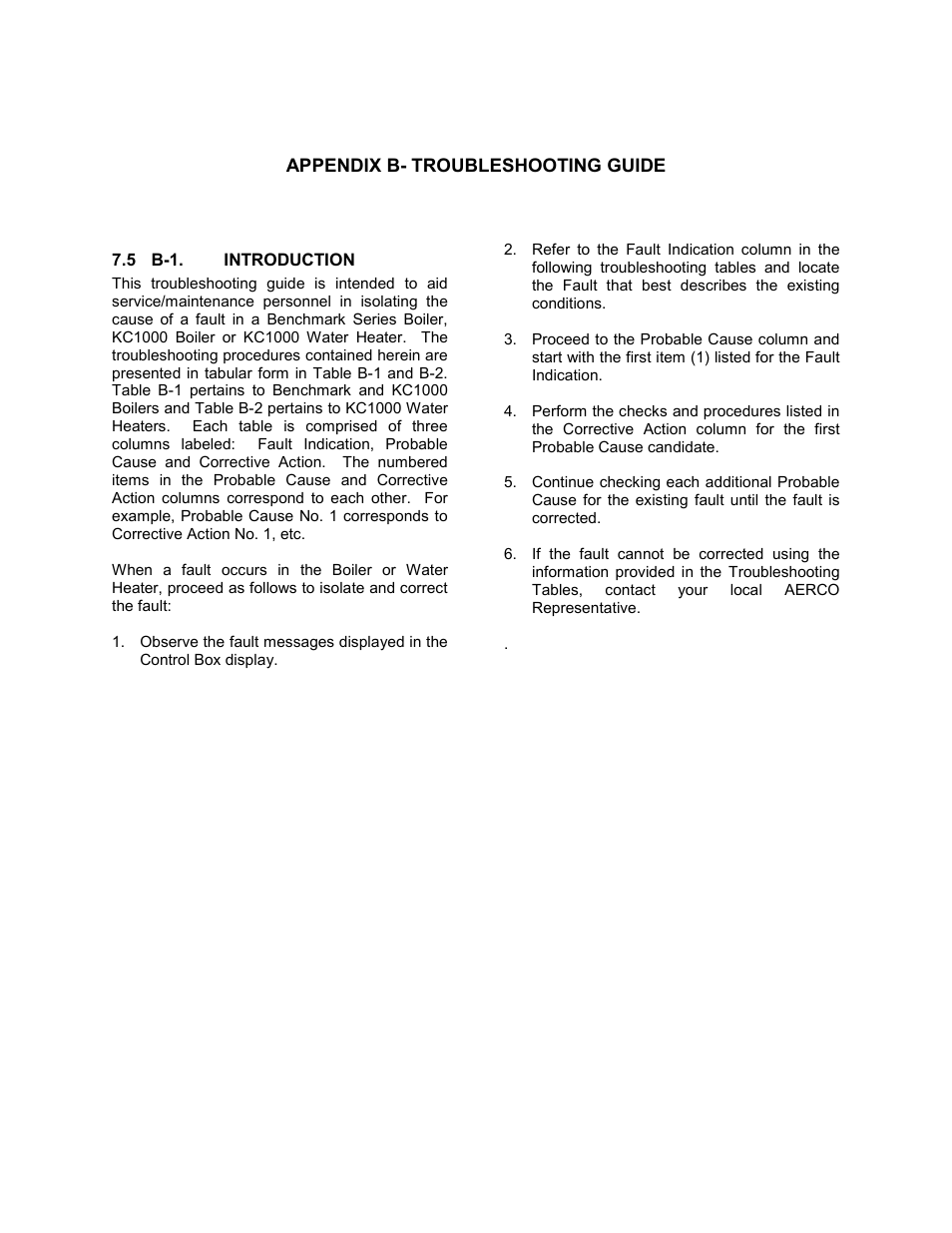 5 b-1. introduction, Appendix b | AERCO C-More Controls User Manual | Page 52 / 98