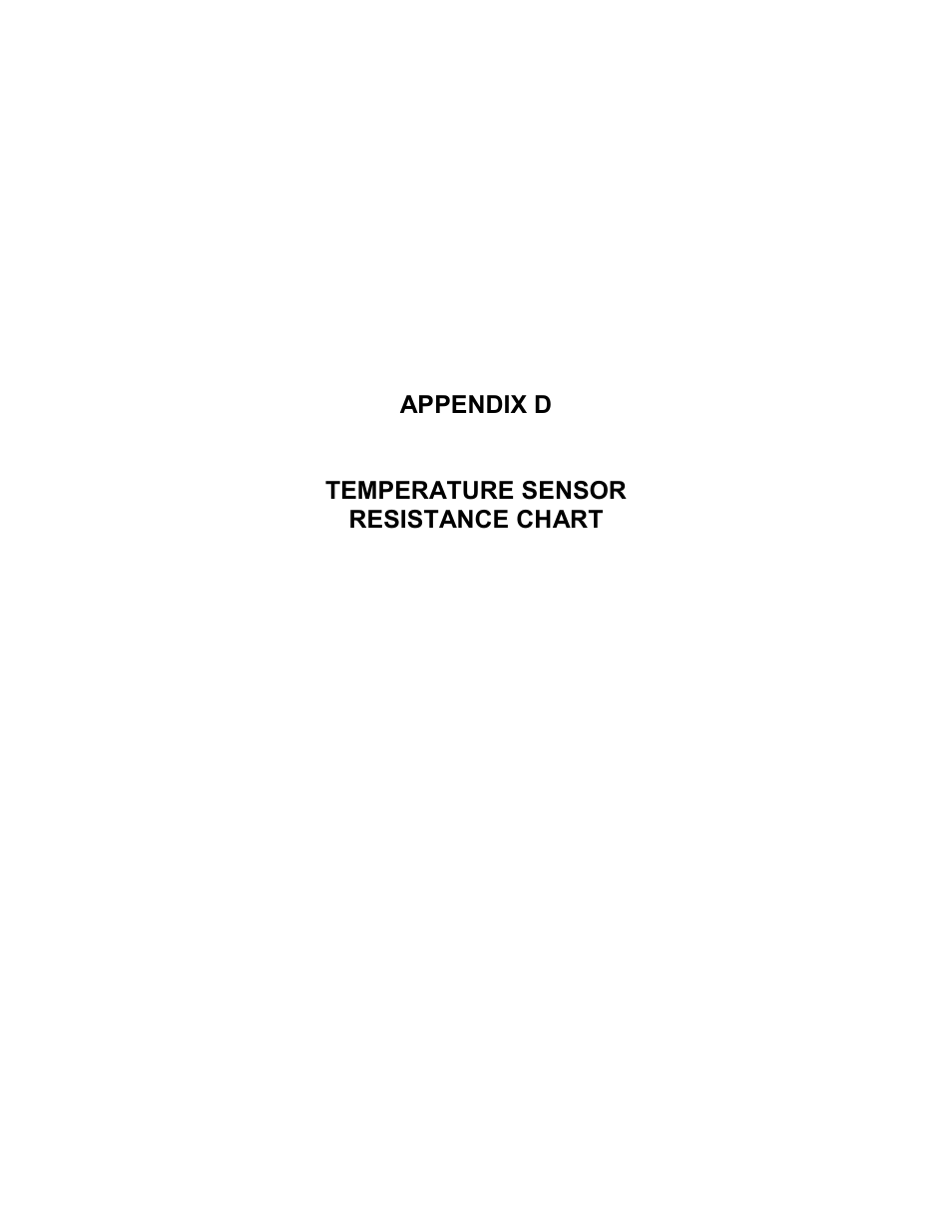 Appendix d temperature sensor resistance chart | AERCO C-More Controls User Manual | Page 75 / 98